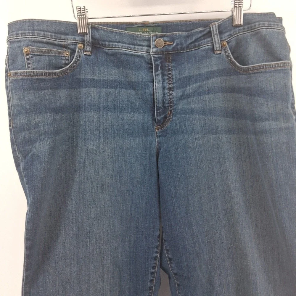Lauren Ralph Lauren 18W Straight‎ Leg Jeans Stretch Denim Classic Fit Plus Size